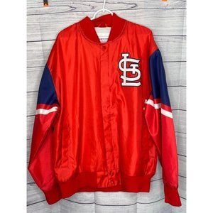 NWOT Men's MLB St. Louis Cardinals red stain‎ bomber lined jacket size XL